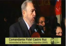 Cuban leader Fidel Castro's visit to Argentina