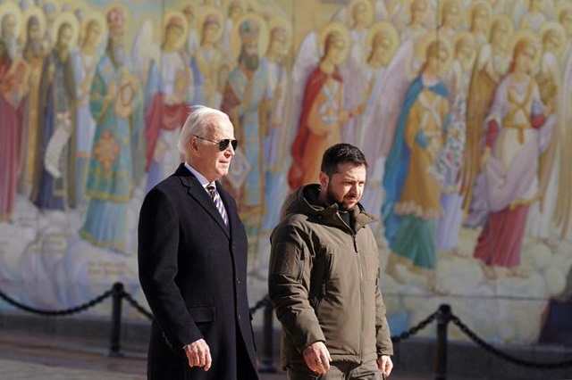 Presidente estadounidense visita capital ucraniana