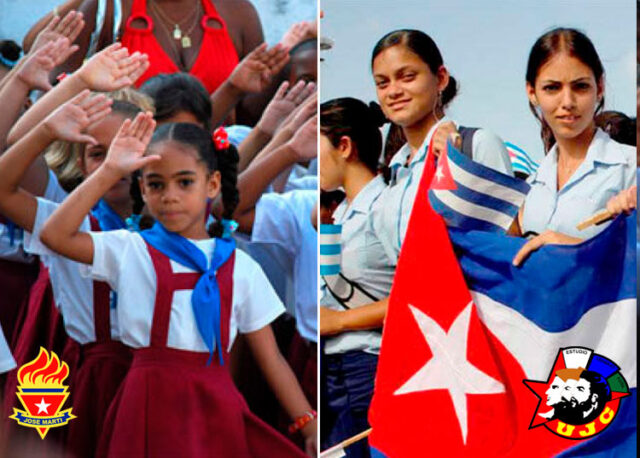 Jóvenes y niños guantanameros de fiesta