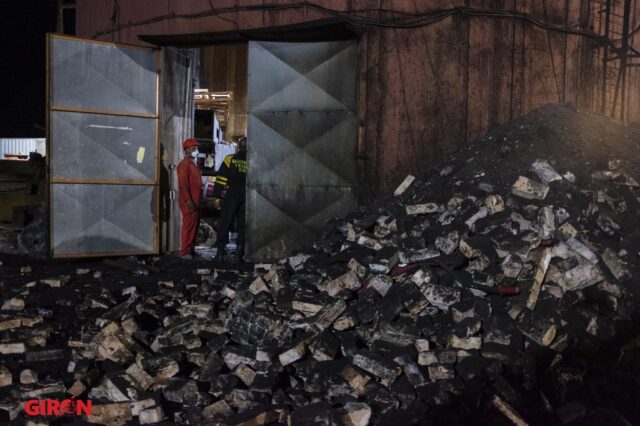 Prosiguen labores de búsqueda tras derrumbe en el área de la chimenea de la CTE Antonio Guiteras