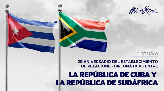 Celebra Cuba 29 años de relaciones diplomáticas con Sudáfrica