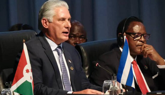 Presidente de la República de Cuba, Miguel Díaz-Canel Bermúdez, su intervención durante la sesión de este jueves, la última, de la XV Cumbre de los BRICS: