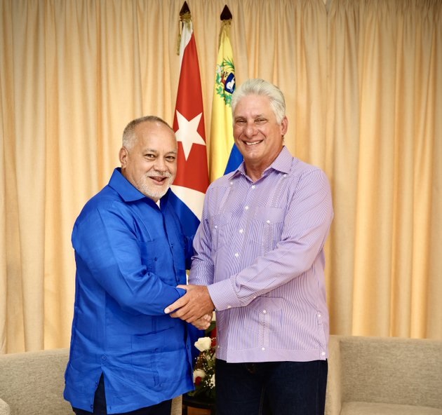 Dialogó Presidente cubano con Diosdado Cabello