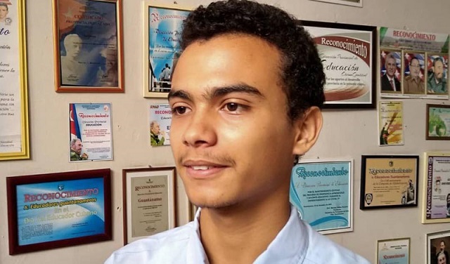 Estudiante guantanamero César Rivero Rivero