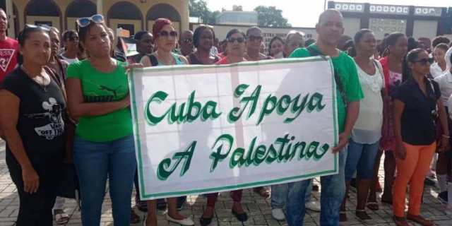 Condenan educadores y estudiantes de Guantánamo masacre en Palestina