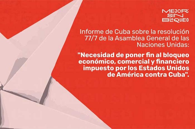 disponible informe de Cuba sobre efectos del bloqueo de EE.UU.