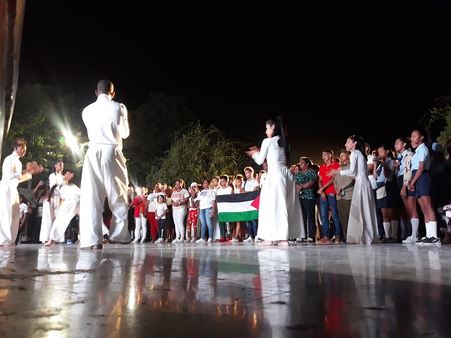 Cantata por la paz y contra la agresión sionista al pueblo palestino en Guantánamo 
