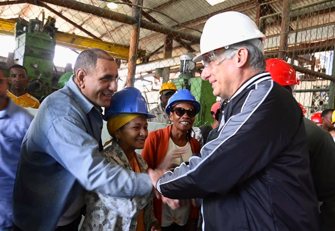 Visita de presidente Díaz Canel a municipio de Manuel Tames