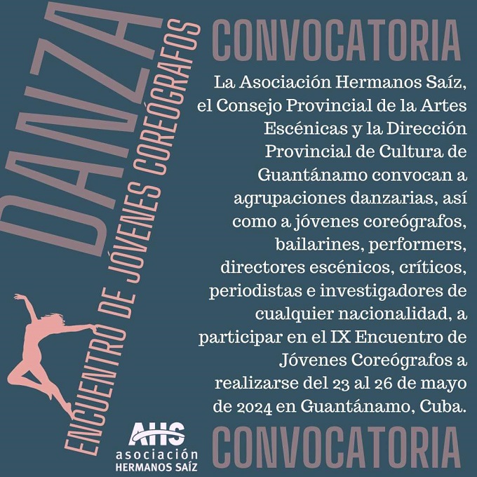 Abierta convocatoria del IX Encuentro de Jóvenes Coreógrafos de la AHS en Guantánamo