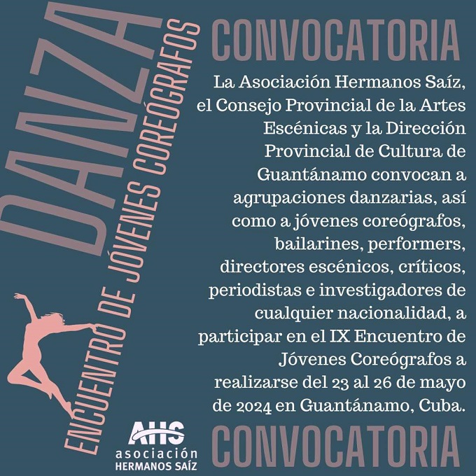 Abierta convocatoria del IX Encuentro de Jóvenes Coreógrafos de la AHS en Guantánamo