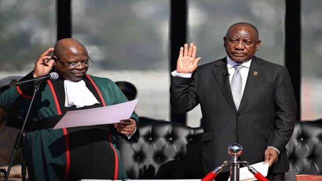 Toma posesión en Sudáfrica reelecto presidente Cyril Ramaphosa